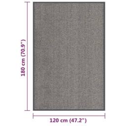 Berkfield Home Doormat Tufted 120x180 cm Light Brown in Taupe - thumbnail 5