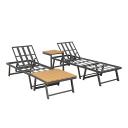Home Garden Direct Monaco - Lounge Corner Sofa Set - Grey - Transforms into x2 Sunbeds - thumbnail 8