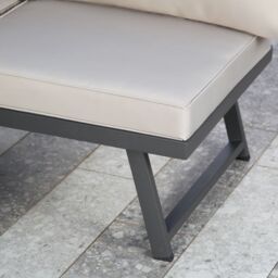 Home Garden Direct Monaco - Lounge Corner Sofa Set - Grey - Transforms into x2 Sunbeds - thumbnail 4