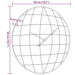 Berkfield Home Wall Clock Yellow & Black √ò50 cm Engineered Wood in Natural - thumbnail 7