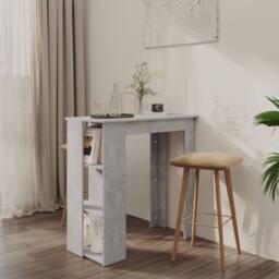 Berkfield Home Bar Table with Shelf Concrete Grey 102x50x103.5 cm Engineered Wood - thumbnail 2