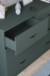Home Discount Vida Designs Riano 6 Drawer Chest of Drawers Storage in Green - thumbnail 5