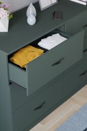 Home Discount Vida Designs Riano 6 Drawer Chest of Drawers Storage in Green - thumbnail 6