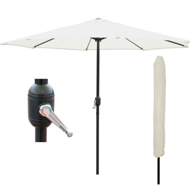 Nordara Cream 2.7M Garden Parasol Lightweight Patio Sun Shade Umbrella - image 1