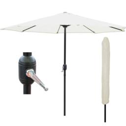 Nordara Cream 2.7M Garden Parasol Lightweight Patio Sun Shade Umbrella - thumbnail 1