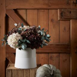 Love Lace Autumn Coffee Hydrangea Artificial Flower in Red - thumbnail 4