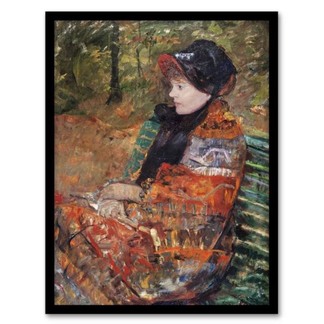 "Artery8 Autumn Portrait of Lydia in a Park Cassatt Framed Wall Art Print - Size: W12"" x H16""" - image 1