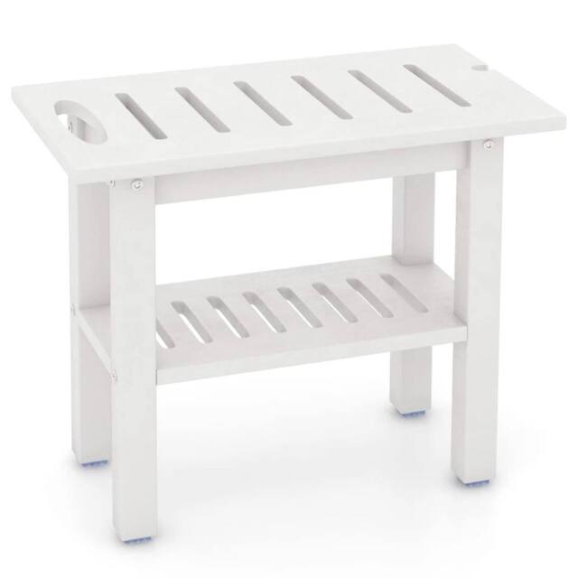 Kelvenix Shower Bench for Inside Shower Bathroom Seat for Spa-White in White - image 1