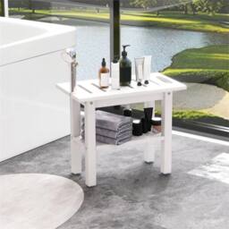 Kelvenix Shower Bench for Inside Shower Bathroom Seat for Spa-White in White - thumbnail 4