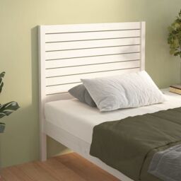 Berkfield Home Bed Headboard White 81x4x100 cm Solid Wood Pine - Size: 81 x 4 x 100 cm - thumbnail 4
