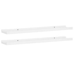 Berkfield Home Picture Frame Ledge Shelves 2 pcs White 80x9x3 cm MDF - Size: 80 x 9 x 3 cm - thumbnail 1
