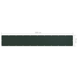 Berkfield Home Balcony Screen Dark Green 75x500 cm Oxford Fabric - thumbnail 5