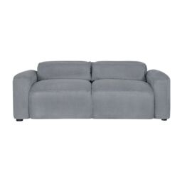 FURNITURE ONE Indoor Sofa, Comfy Corduroy Couch with Spring Cushion, Pillows in Mid Grey - Size: 1 Pack - thumbnail 3