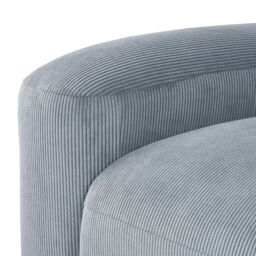 FURNITURE ONE Indoor Sofa, Comfy Corduroy Couch with Spring Cushion, Pillows in Mid Grey - Size: 1 Pack - thumbnail 6