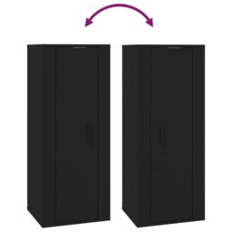 Berkfield Home Wall Mounted TV Cabinet Black 40x34, 5x100 cm - thumbnail 8