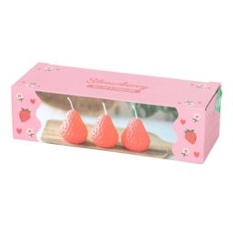 Something Different Strawberry Candles (Pack of 3) in Red - thumbnail 3