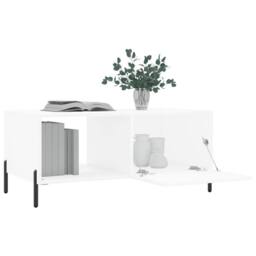 Berkfield Home Coffee Table White 90x50x40 cm Engineered Wood - Size: 90 x 50 x 40 cm - thumbnail 4