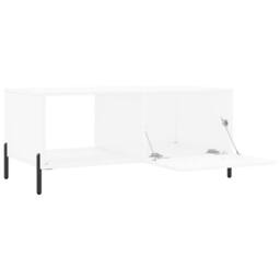 Berkfield Home Coffee Table White 90x50x40 cm Engineered Wood - Size: 90 x 50 x 40 cm - thumbnail 6