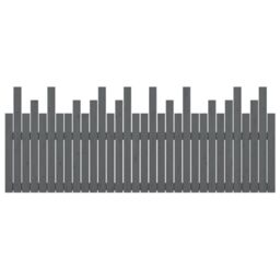 Berkfield Home Wall Headboard Grey 204x3x80 cm Solid Wood Pine - Size: 204 x 3 x 80 cm - thumbnail 5
