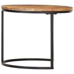 Berkfield Home Nesting Tables 2 pcs Solid Acacia Wood in Brown - thumbnail 3