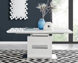 FurnitureboxUK Arezzo 200cm Large Extending White High Gloss Dining Table - thumbnail 1