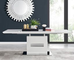FurnitureboxUK Arezzo 200cm Large Extending White High Gloss Dining Table - thumbnail 3