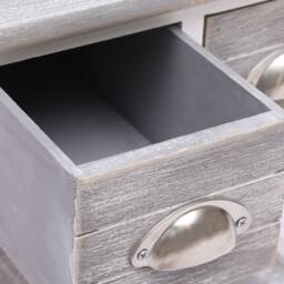 Berkfield Home Side Table Grey 40x40x40 cm Paulownia Wood - Size: 40 x 40 x 40 cm - thumbnail 6