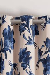 Ted Baker 'Midnight Garden' Lined Curtains in Blue - Size: 168 cm width x 229 cm drop - thumbnail 2