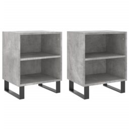 Berkfield Home Bedside Cabinets 2 pcs Concrete Grey 40x30x50 cm Engineered Wood - Size: 40 x 30 x 50 cm - thumbnail 2