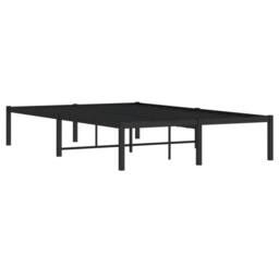 Berkfield Home Metal Bed Frame without Mattress Black 120x200cm - Size: Small Double - thumbnail 4