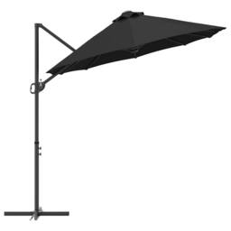 Berkfield Home Modern Garden Cantilever Parasol Black Large Powder-coated steel - thumbnail 6