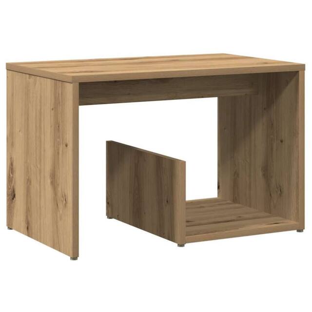 Berkfield Home Side Table Artisan Oak 59x36x38 cm Engineered Wood in Brown - Size: 59 x 36 x 38 cm - image 1