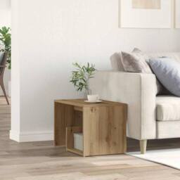 Berkfield Home Side Table Artisan Oak 59x36x38 cm Engineered Wood in Brown - Size: 59 x 36 x 38 cm - thumbnail 2