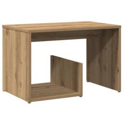 Berkfield Home Side Table Artisan Oak 59x36x38 cm Engineered Wood in Brown - Size: 59 x 36 x 38 cm - thumbnail 6