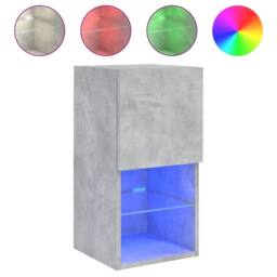 Berkfield Home TV Cabinets with LED Lights 2 pcs Concrete Grey 30.5x30x60 cm - thumbnail 6