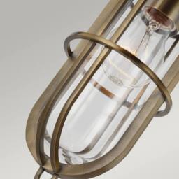 Netlighting Feiss Urban Restoration 1 Light Pendant Dark Antique Brass IP44 in Yellow - thumbnail 4