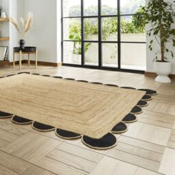 The Rug Shop UK Beige Handmade Border Modern Plain Jute Easy To Clean Area Rug - Size: 200 cm x 290 cm - thumbnail 2