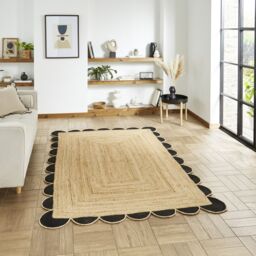 The Rug Shop UK Beige Handmade Border Modern Plain Jute Easy To Clean Area Rug - Size: 200 cm x 290 cm - thumbnail 1
