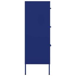 Berkfield Home Drawer Cabinet Navy Blue 80x35x101.5 cm Steel - thumbnail 4