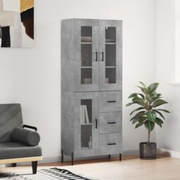 Berkfield Home Highboard Concrete Grey 69.5x34x180 cm Engineered Wood