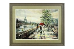 Orsina Framed Paris Wall Art 90x70cm Home Wall Décor in Brown - Size: 90x70 cm - thumbnail 2