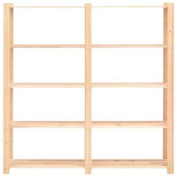 Berkfield Home 5-Tier Storage Rack 170x38x170 cm Solid Pinewood 500 kg in Beige - Size: 170 x 38 x 170 cm - thumbnail 3