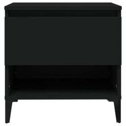 Berkfield Home Side Table Black 50x46x50 cm Engineered Wood - Size: 50 x 46 x 50 cm - thumbnail 6