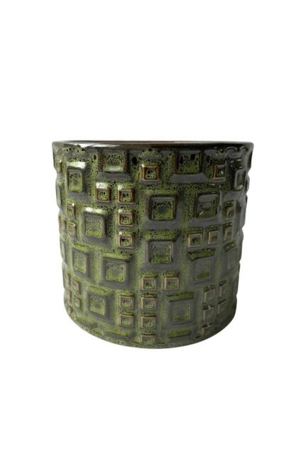 KDMD Hortus Olive Green Evora Pot 13cm H x 13.5cm Dia - image 1