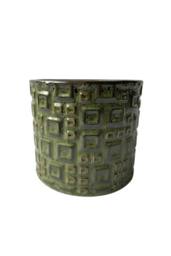 KDMD Hortus Olive Green Evora Pot 13cm H x 13.5cm Dia - thumbnail 2