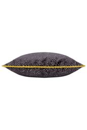 Paoletti Estelle Spotted Piped Cut Velvet Cushion in Black - Size: 45 cm x 45 cm - thumbnail 2