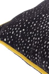 Paoletti Estelle Spotted Piped Cut Velvet Cushion in Black - Size: 45 cm x 45 cm - thumbnail 3