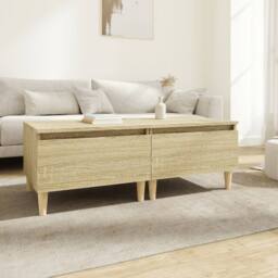 Berkfield Home Side Tables 2 pcs Sonoma Oak 50x46x35 cm Engineered Wood in Light Brown - Size: 50 x 46 x 35 cm - thumbnail 1