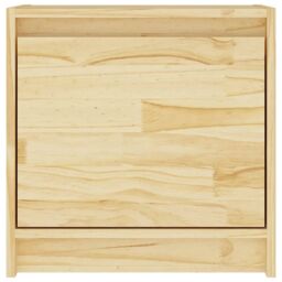 Berkfield Home Bedside Cabinet 40x30.5x40 cm Solid Pinewood in Brown - thumbnail 4