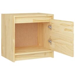 Berkfield Home Bedside Cabinet 40x30.5x40 cm Solid Pinewood in Brown - thumbnail 6